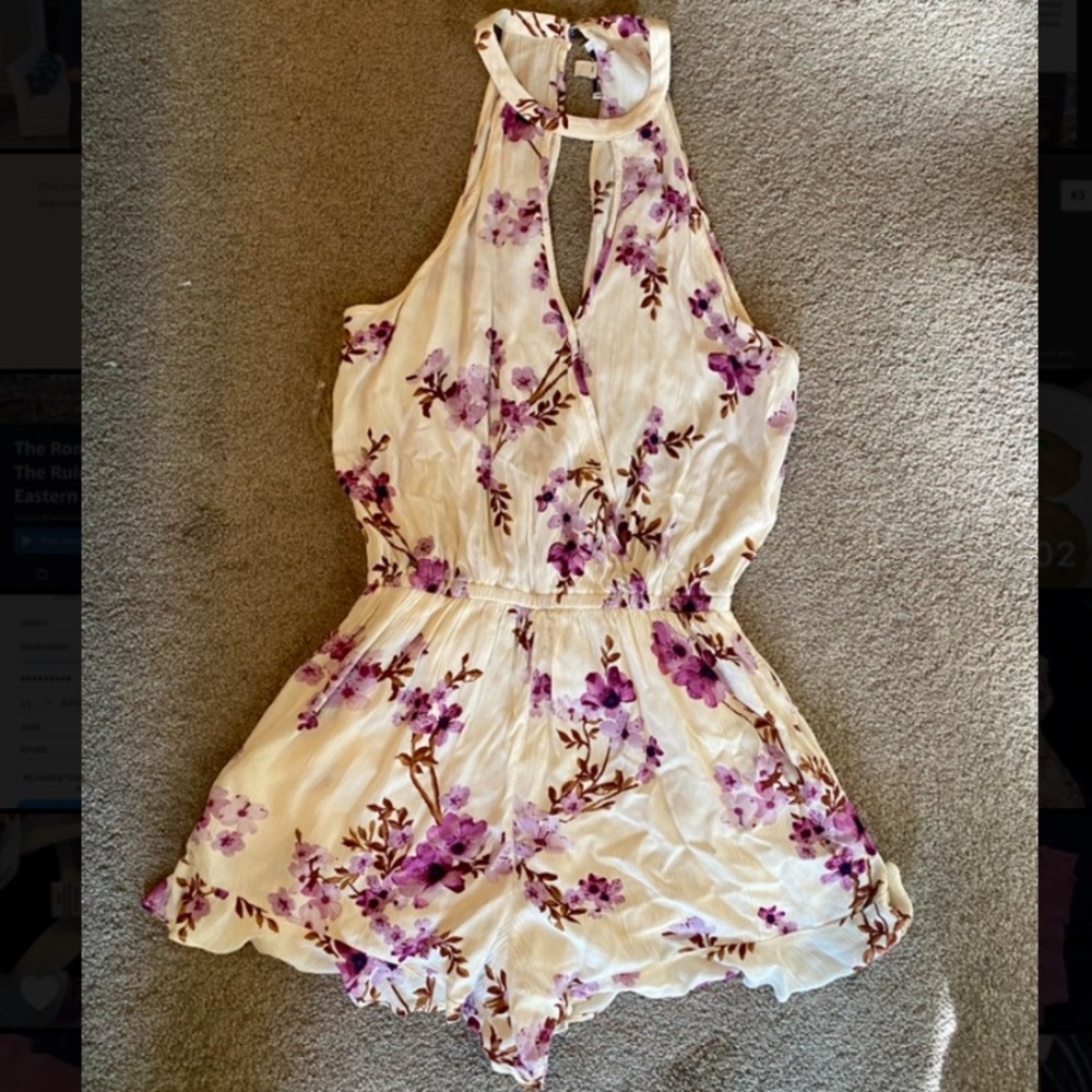 American Eagle Floral Romper